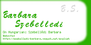 barbara szebelledi business card