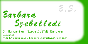 barbara szebelledi business card